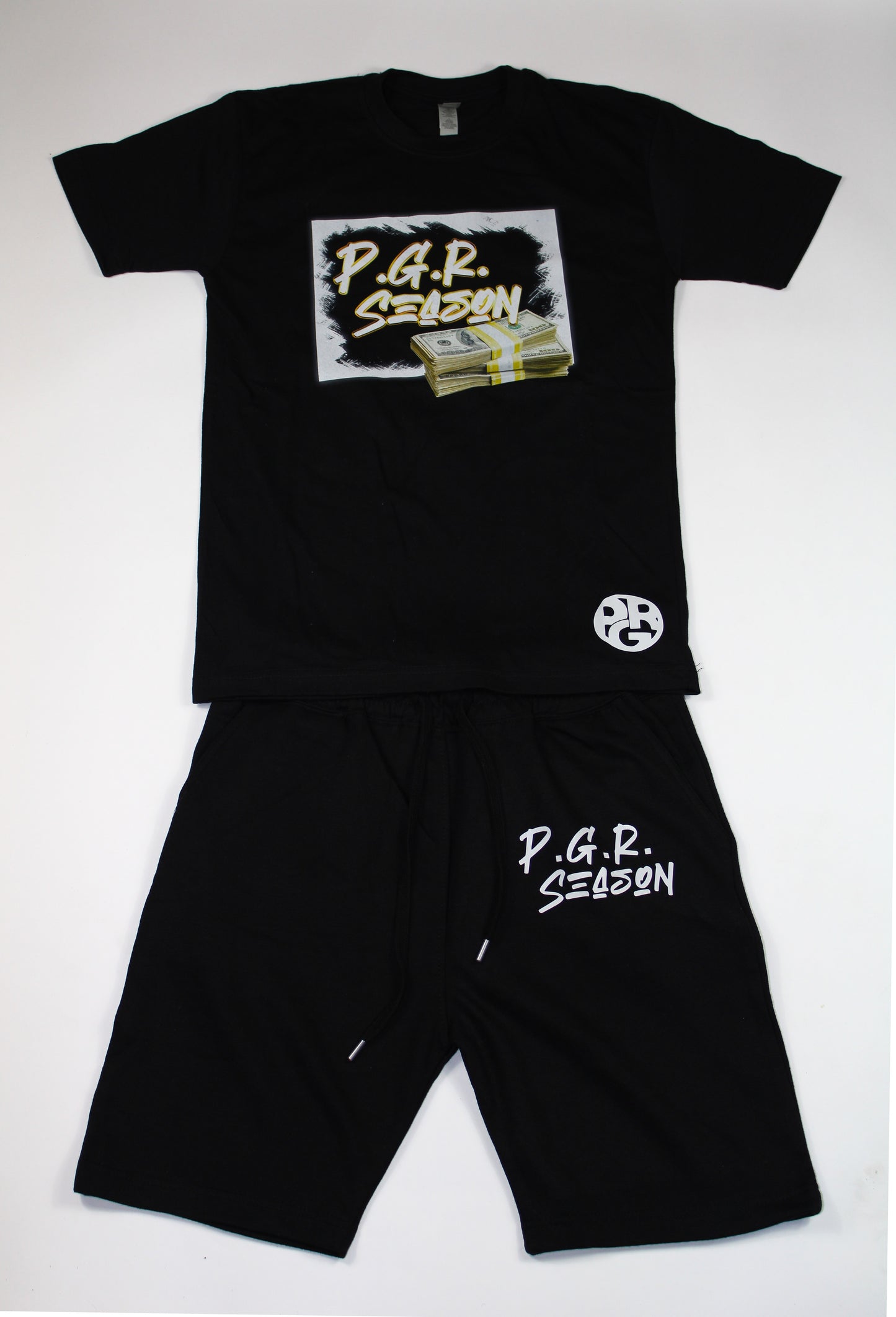 Black & White Colored Men's P.G.R. Season short set